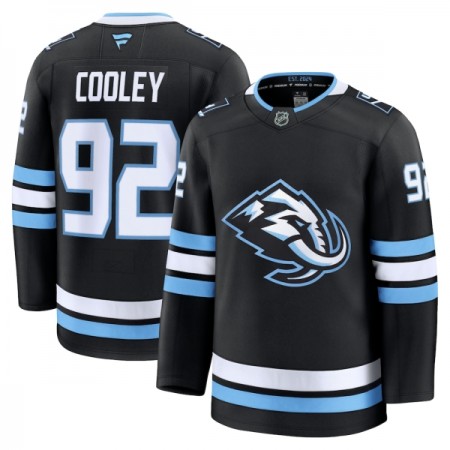 Miehille Pelipaita Utah Hockey Club Fanatics Premium Logan Cooley 2025-26 koti Musta