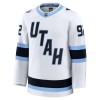 Miehille Pelipaita Utah Hockey Club Fanatics Premium Logan Cooley vieras Valkoinen